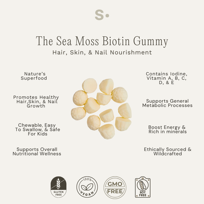 The Biotin Sea Moss Gummy Pouch (Hair, Skin, &amp; Nail Nourishment)